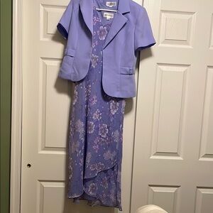 Studio I Purple High Low Sundress with Notched Collar